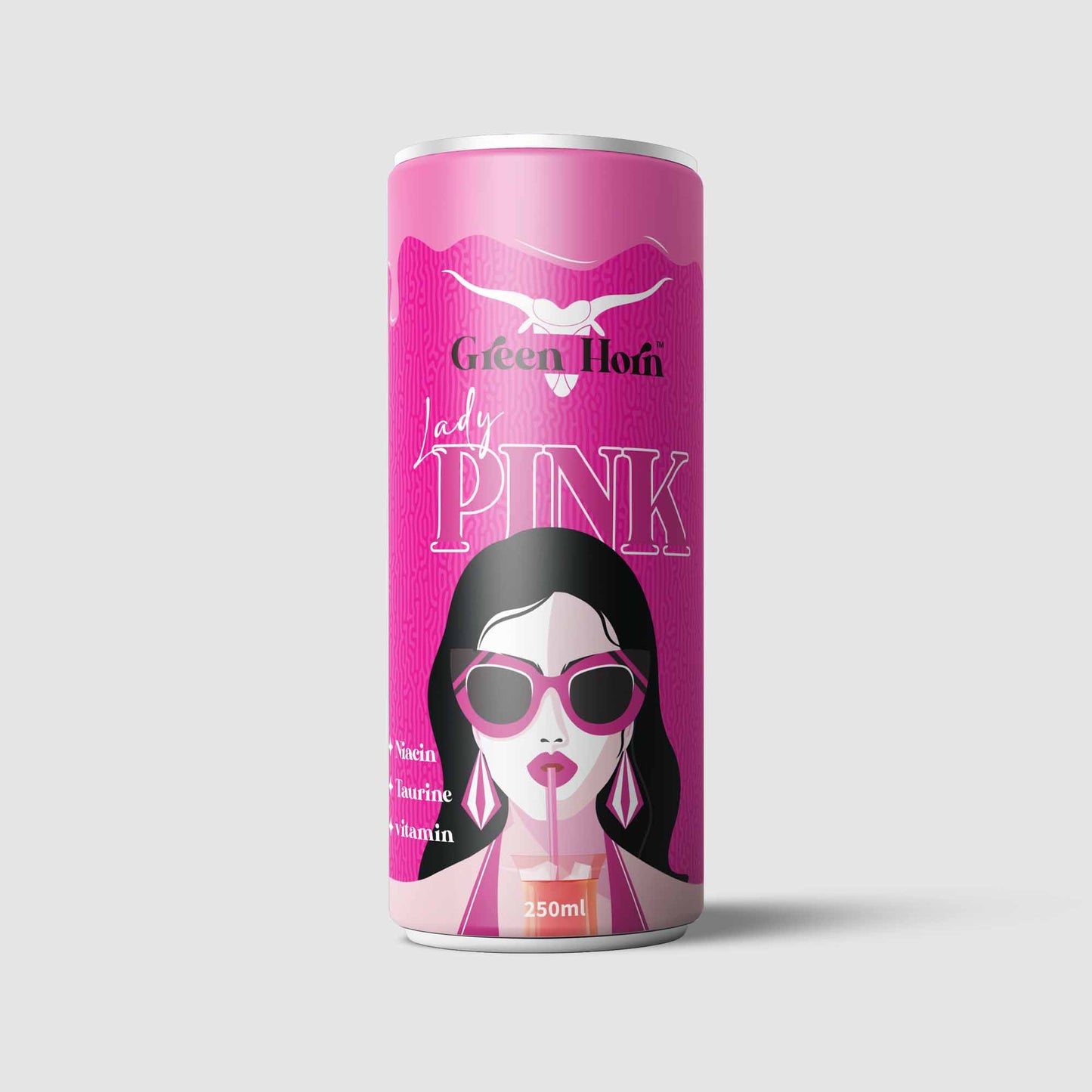 Green Horn Lady Pink Energy Drink