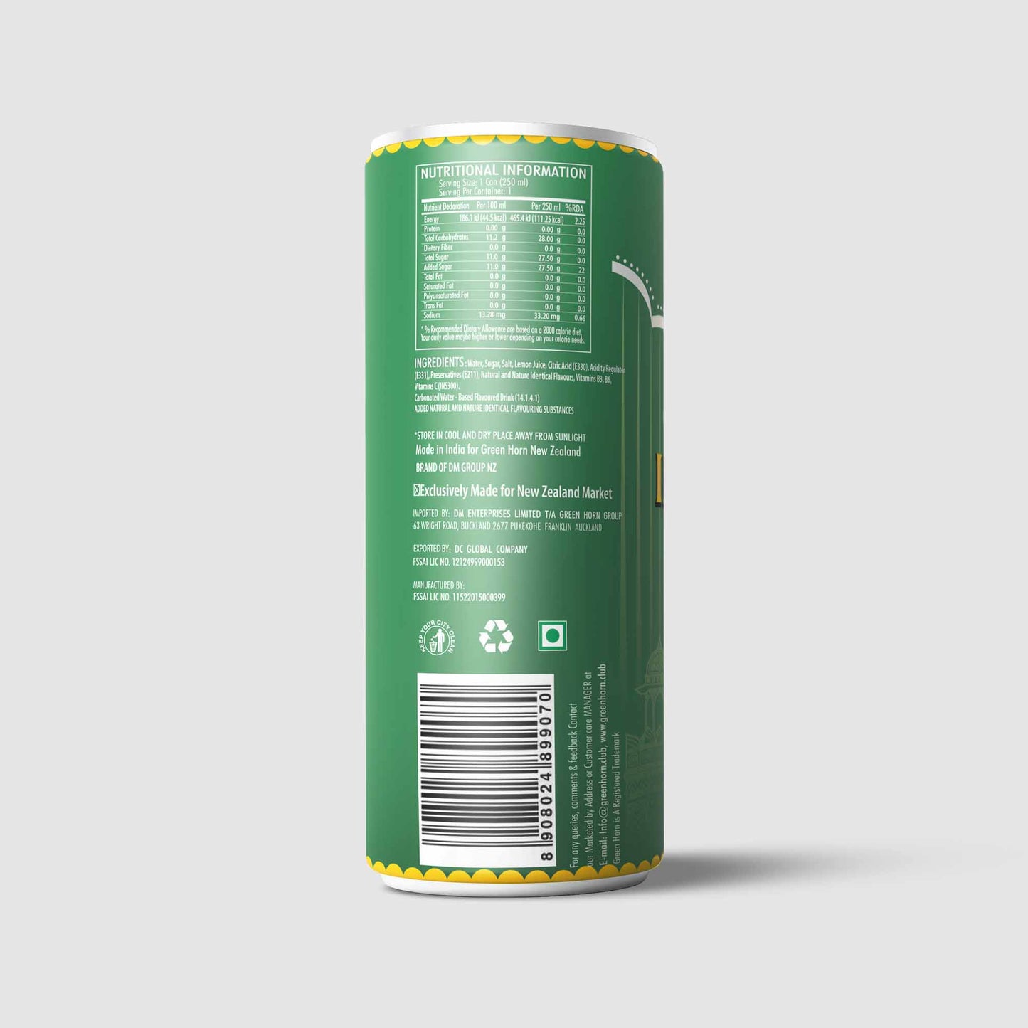 Green Horn Classic Indie Soda Twisted Shikanji