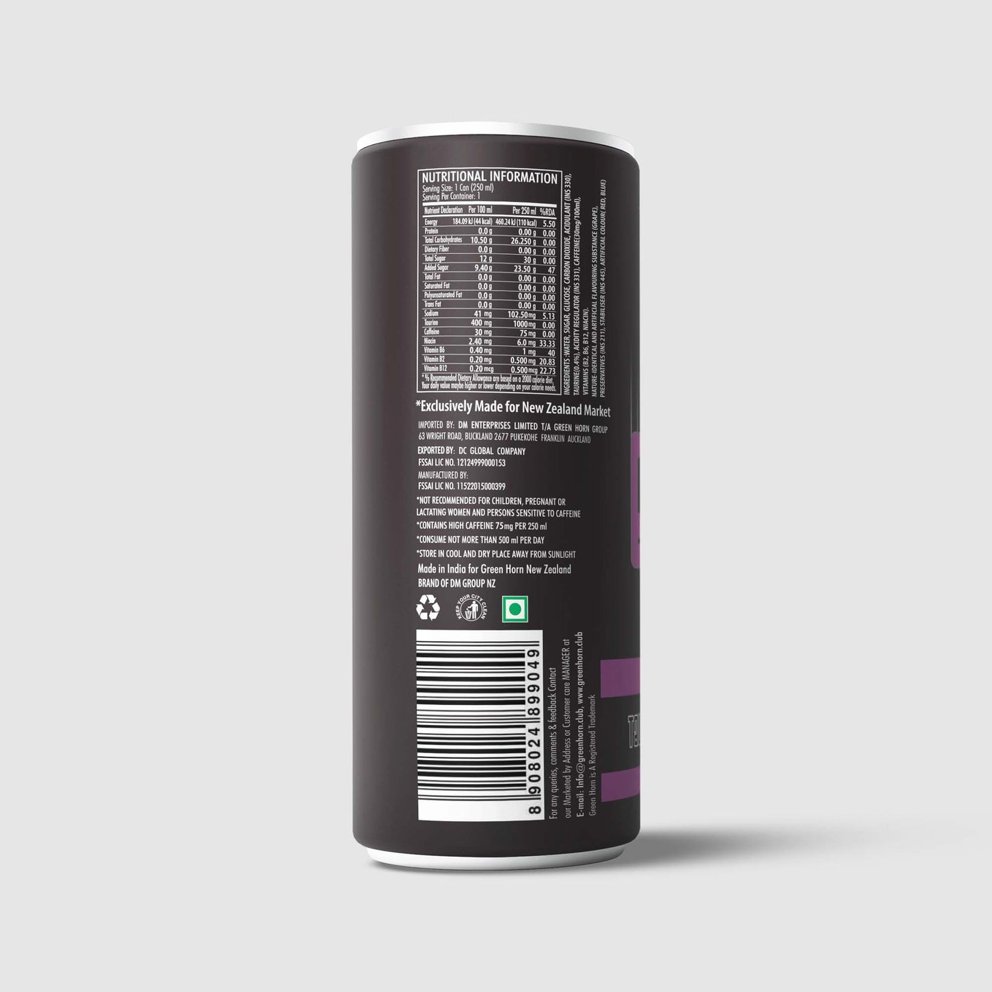 Green Horn Energy Unconditional Grape Zing