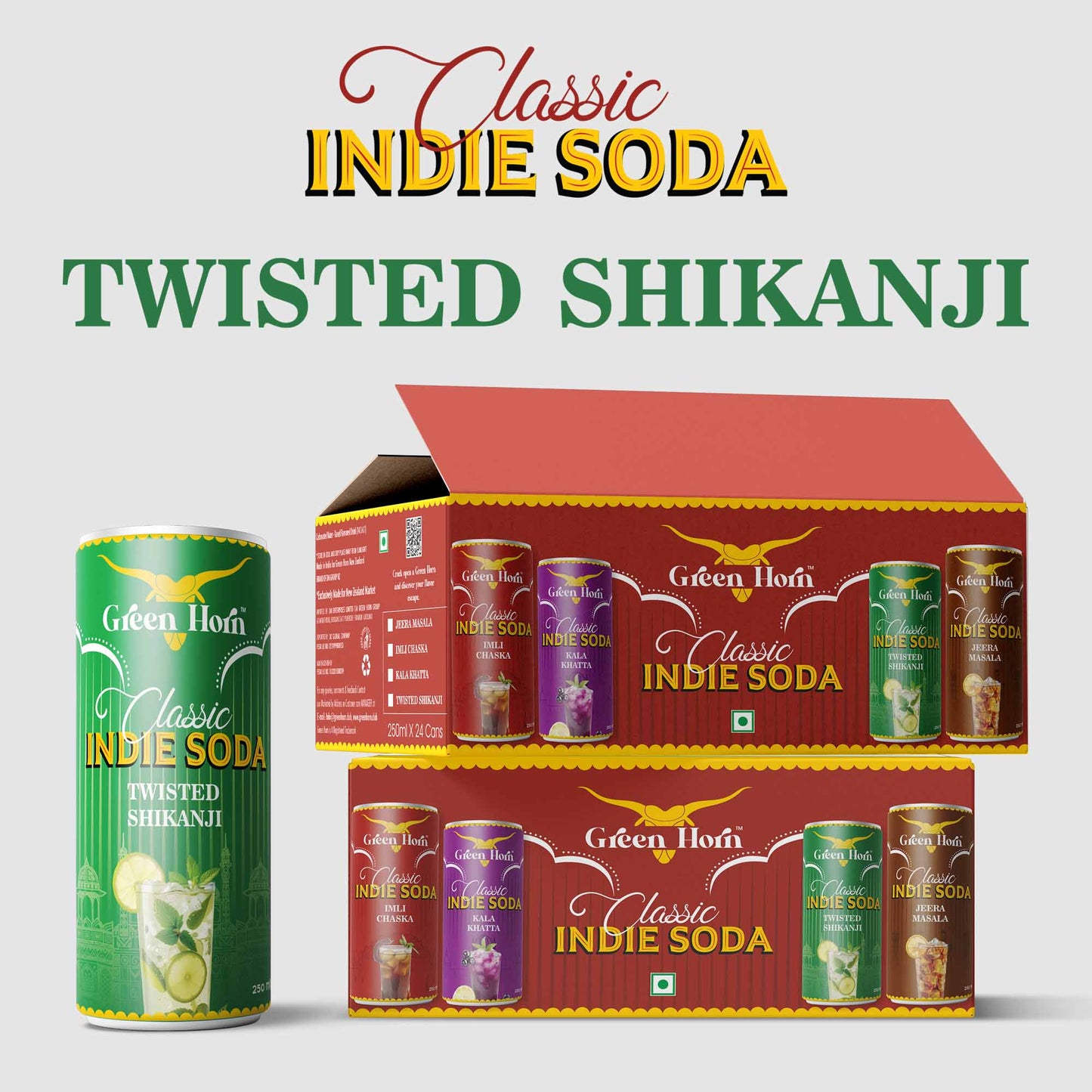 Green Horn Classic Indie Soda Twisted Shikanji