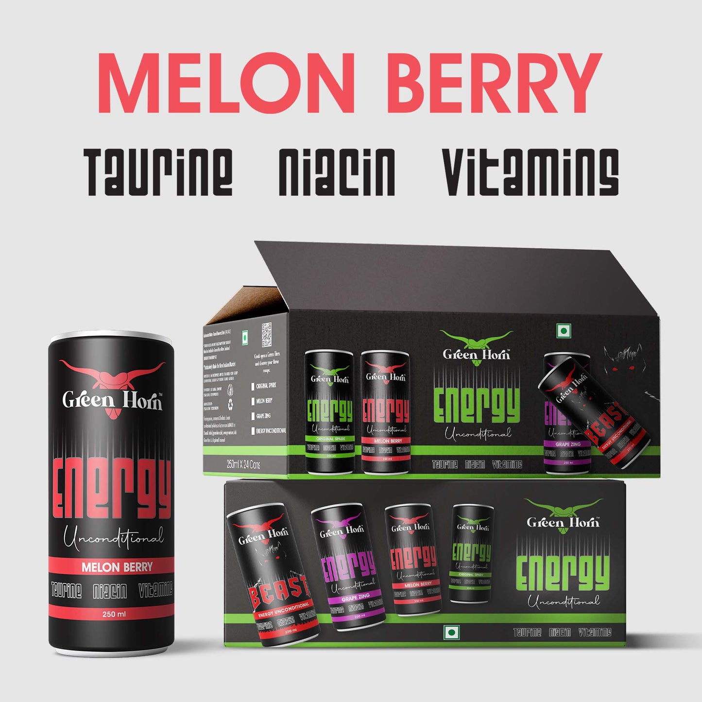 Green Horn Energy Unconditional Melon Berry