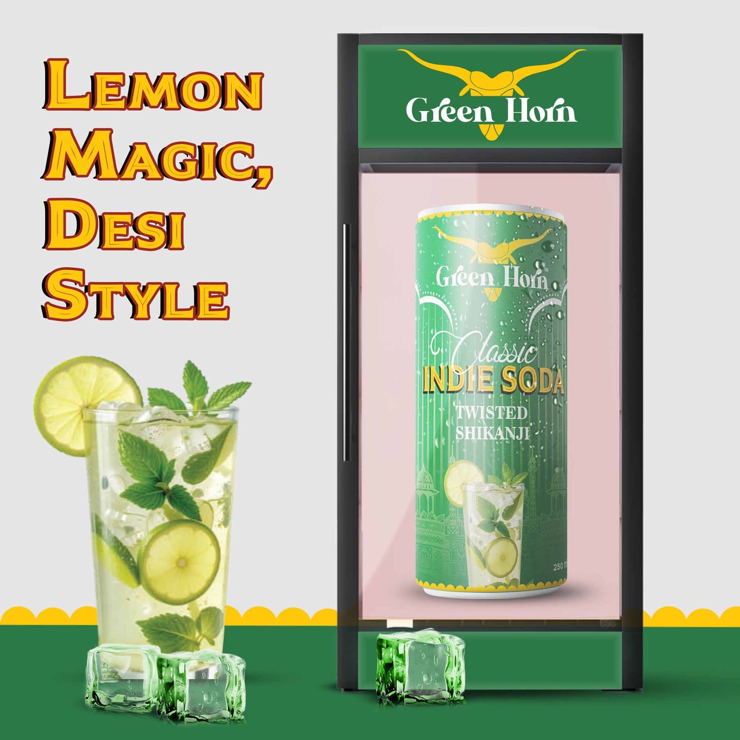 Green Horn Classic Indie Soda Twisted Shikanji