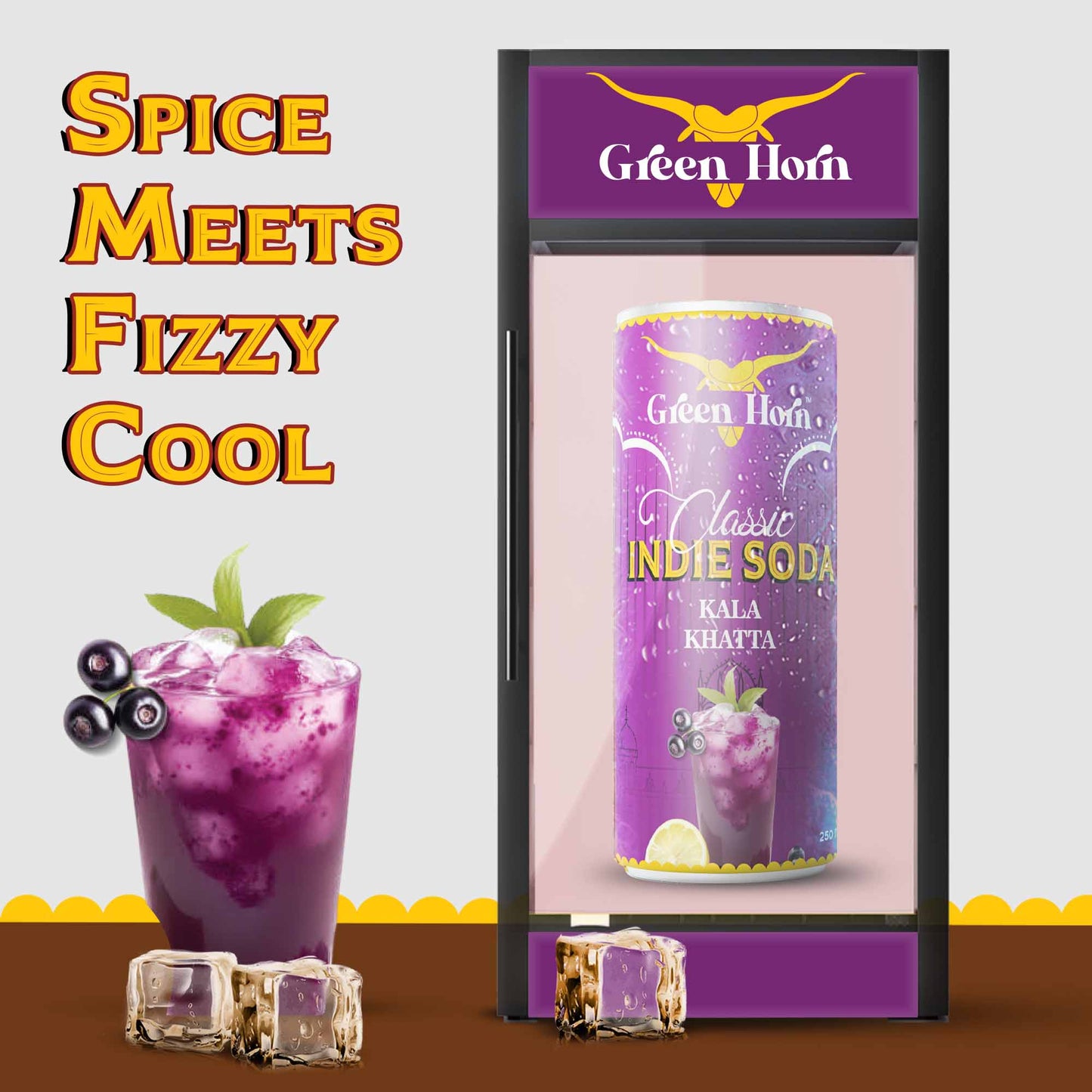 Green Horn Classic Indie Soda Kala Khatta