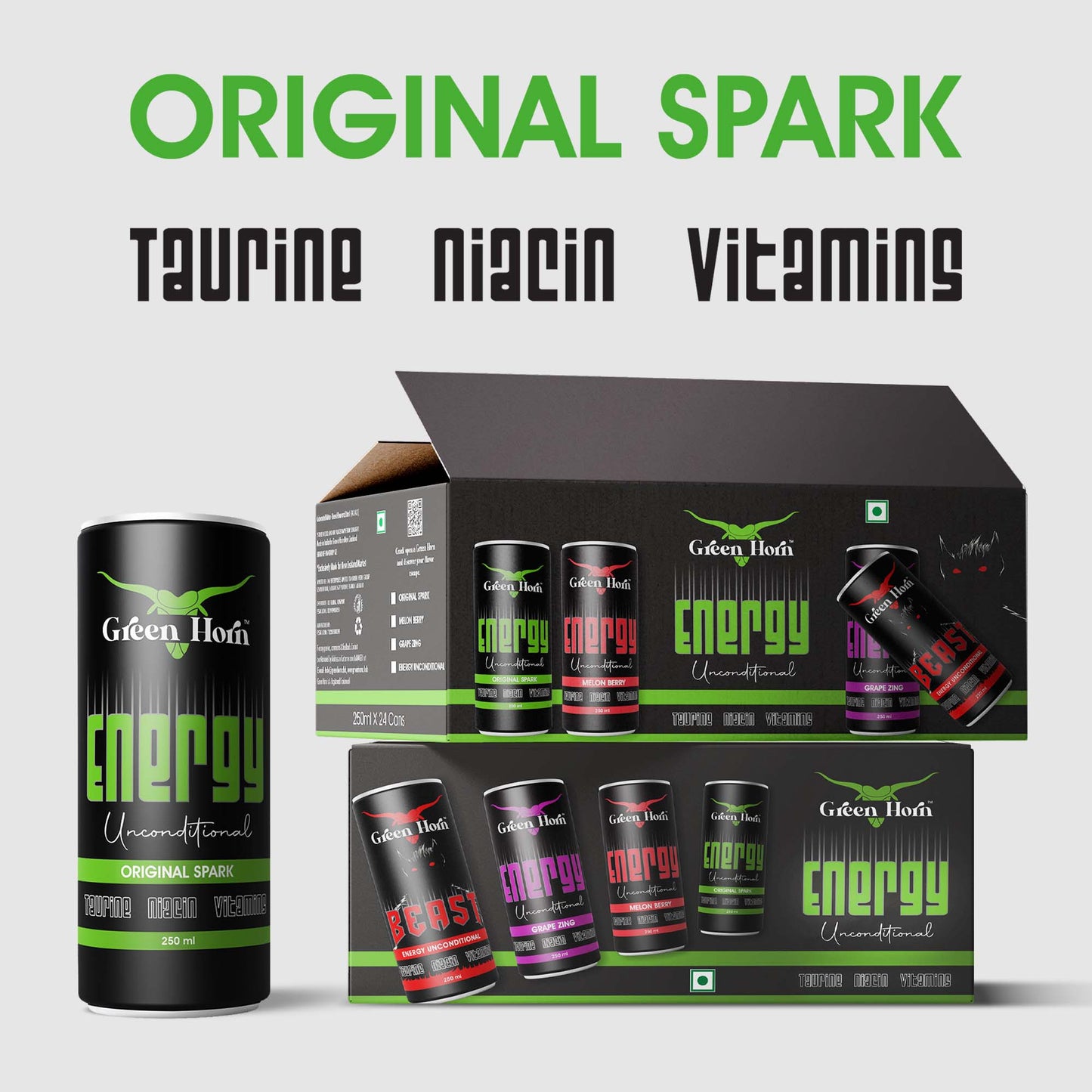 Green Horn Energy Unconditional Original Spark Drink