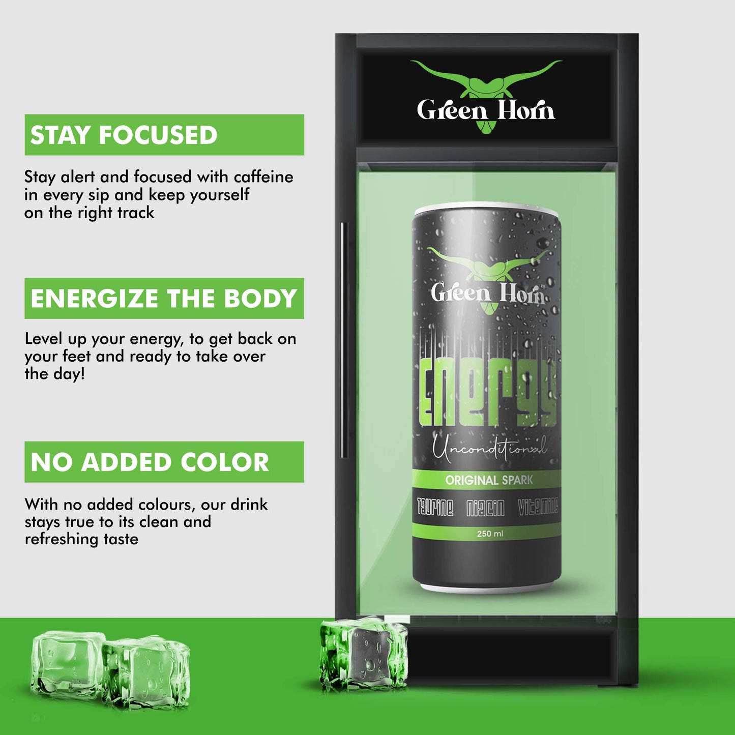 Green Horn Energy Unconditional Original Spark Drink