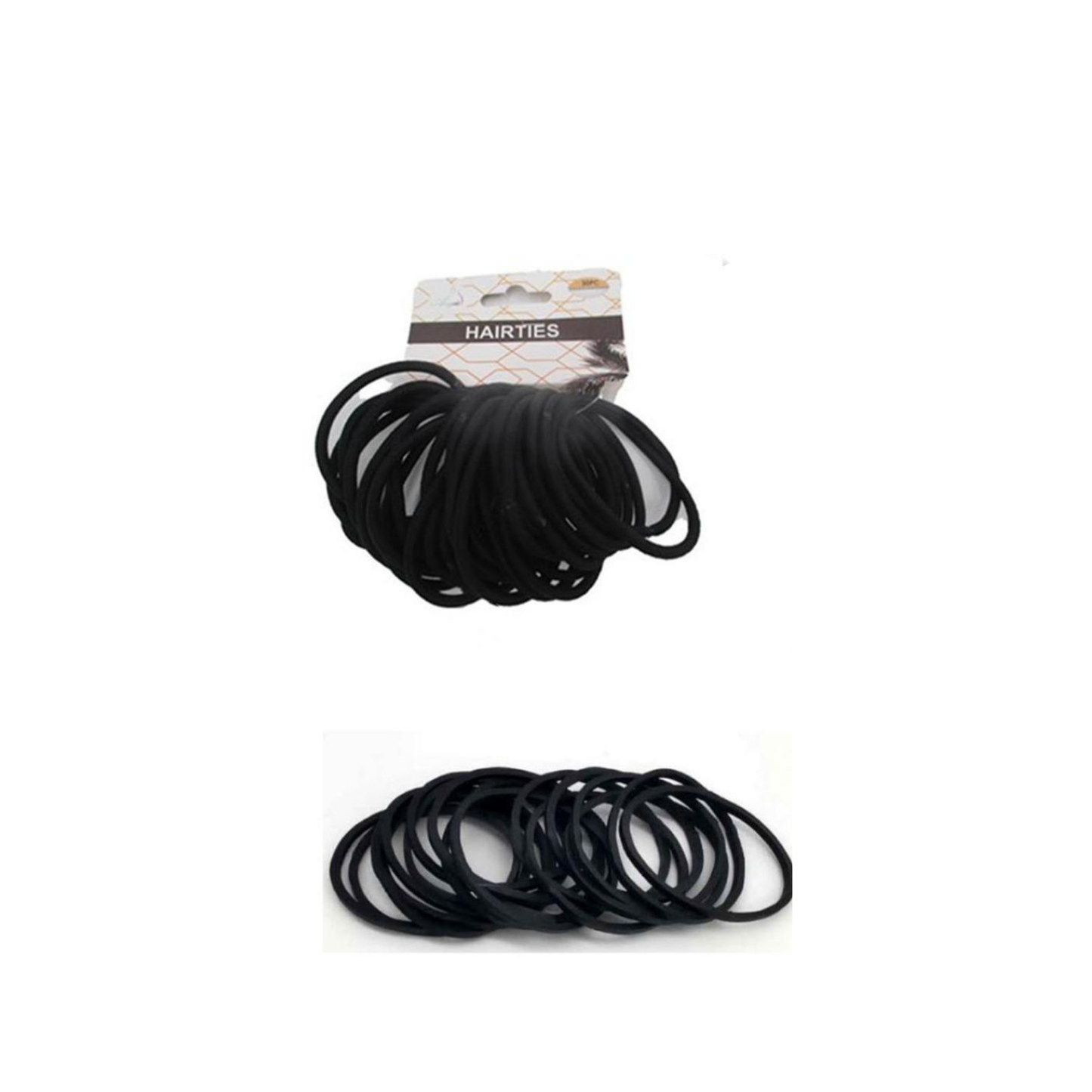 HAIR TIES BLACK 30PCS 4MM VA111
